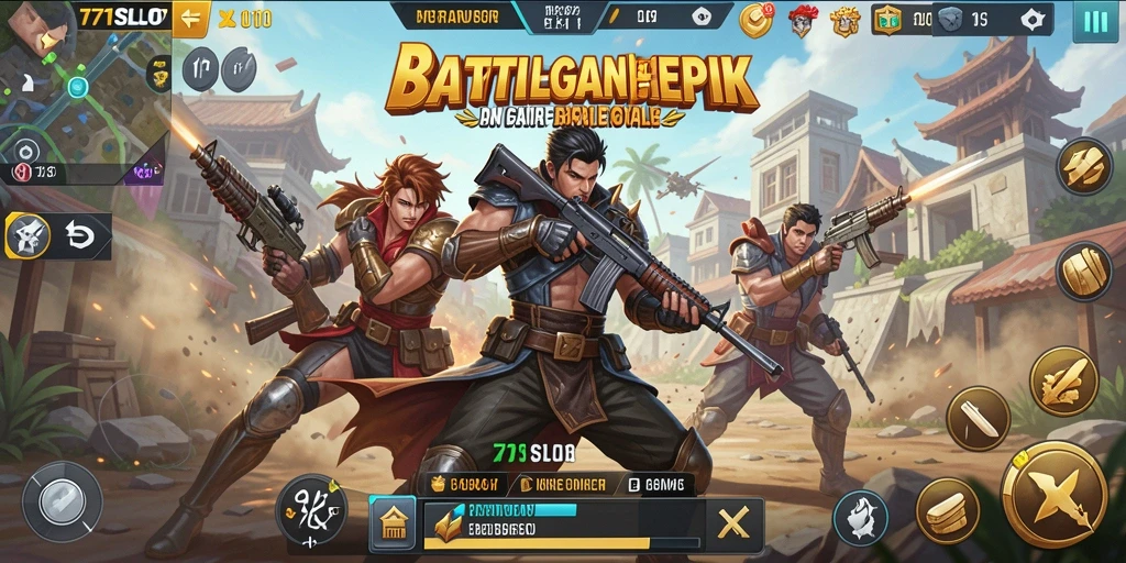 Tangkapan layar mengesankan dari gameplay Battle Royale di 171SLOT.