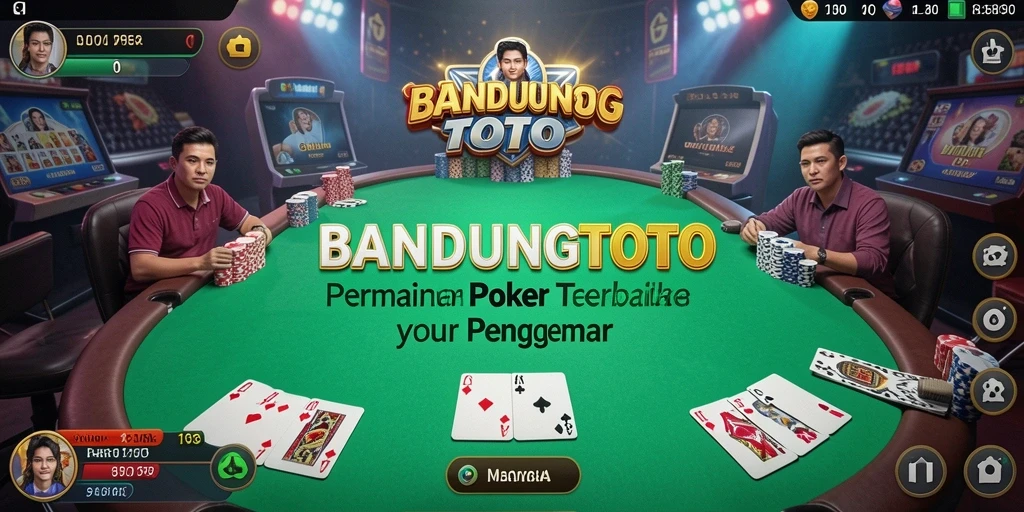 Tampilan gameplay Poker yang seru dan menegangkan di BANDUNGTOTO.