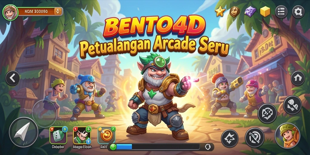 Screenshot gameplay <strong>BENTO4D</strong> menunjukkan karakter beraksi di dunia penuh warna.