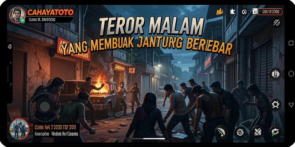 Screenshot gameplay CAHAYATOTO yang menampilkan suasana mencekam.