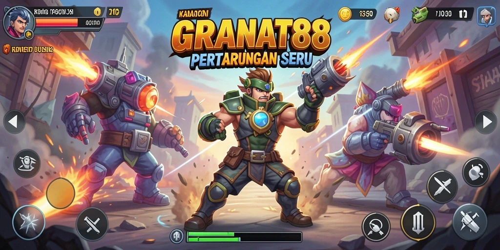 Tampilkan aksi pertarungan seru dalam GRANAT88 dengan berbagai karakter.
