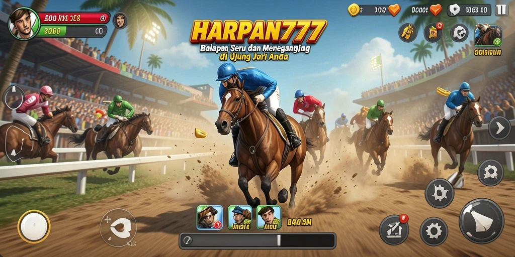 Gameplay menegangkan dari HARAPAN777 menunjukkan balapan yang seru