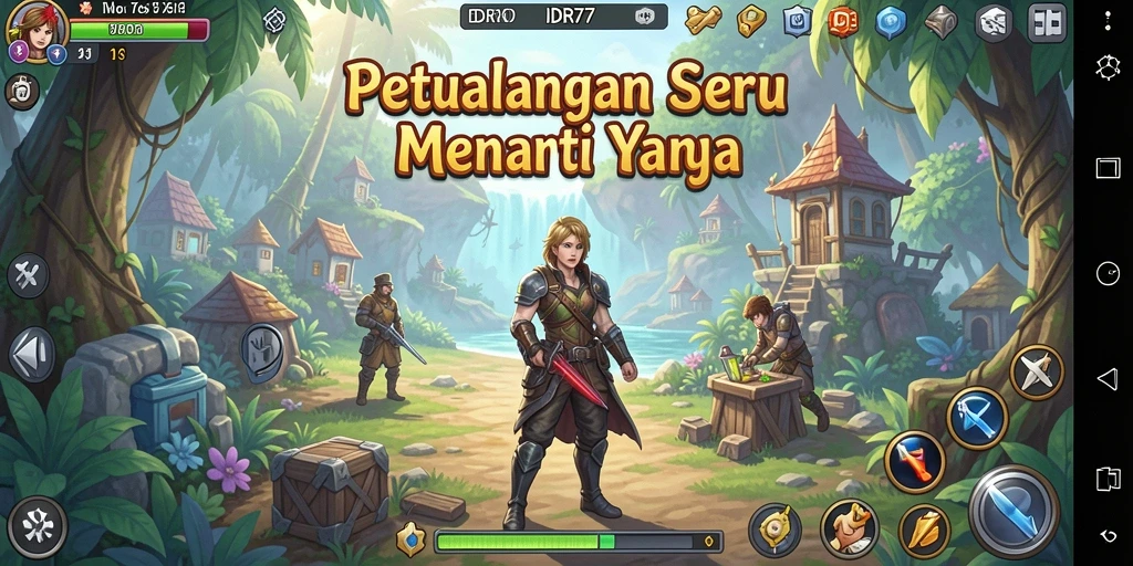 Screenshot gameplay IDR77 menunjukkan aksi petualangan yang mendebarkan.
