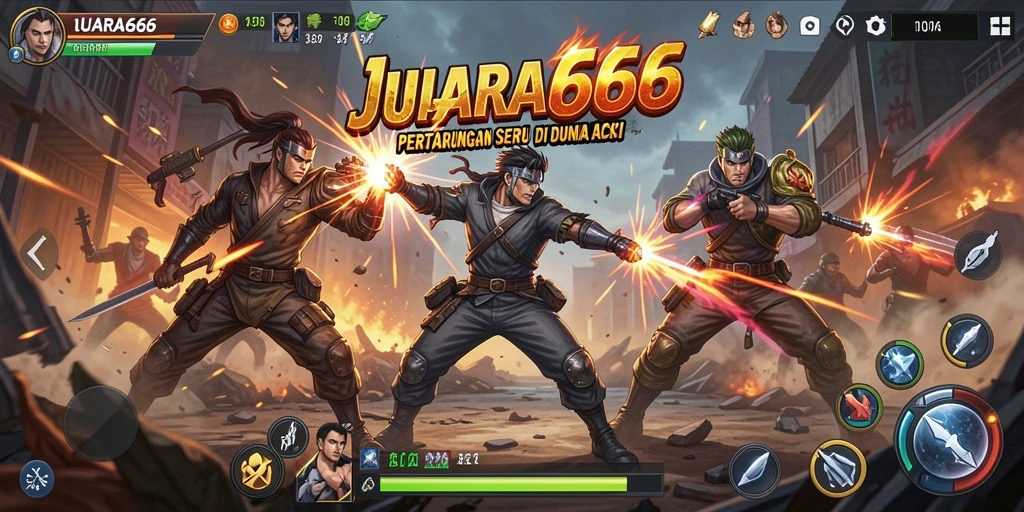 Tampilan aksi memukau dari gameplay JUARA666.