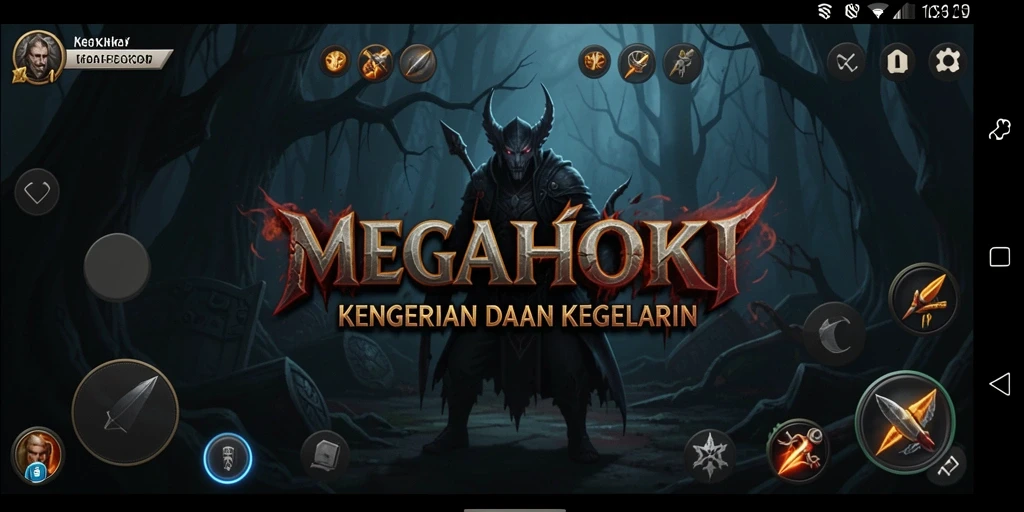 Tangkapan layar menampilkan suasana horor yang mendalam di MEGAHOKI.
