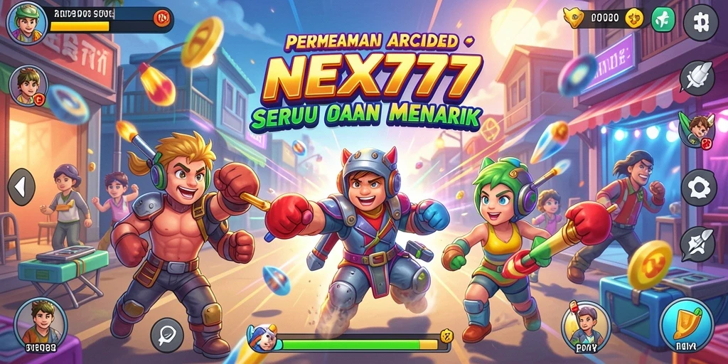 Tampilan gameplay seru dari NEX777 yang menampilkan aksi Arcade.