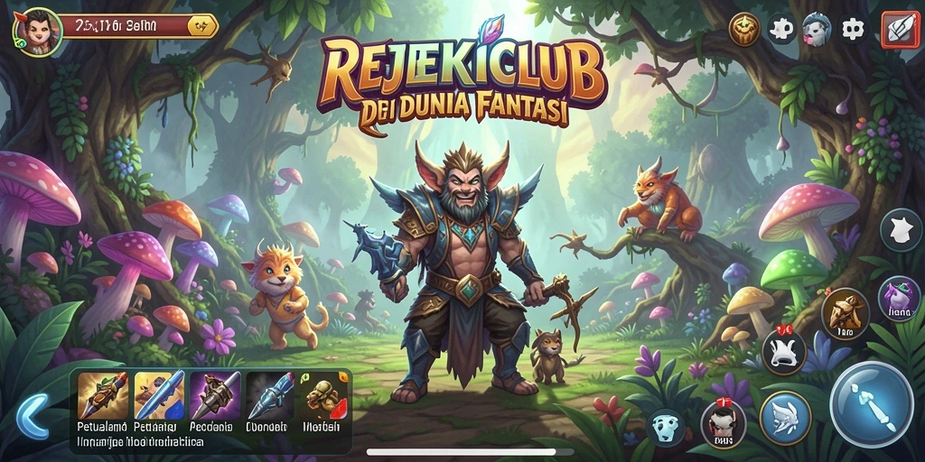 Gameplay seru REJEKICLUB dengan petualangan menegangkan.