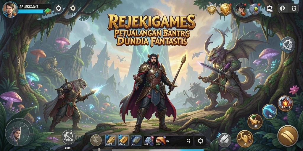 Tampilan gameplay seru dari REJEKIGAMES yang menampilkan aksi petualangan.