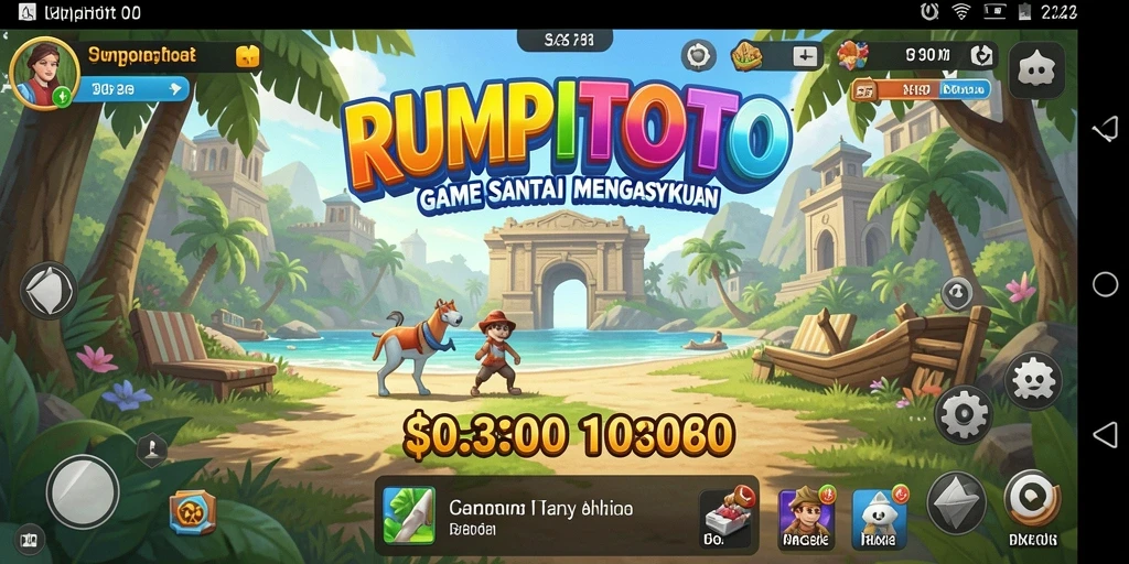 Tangkapan layar dari gameplay RUMPITOTO yang menyenangkan dan interaktif.