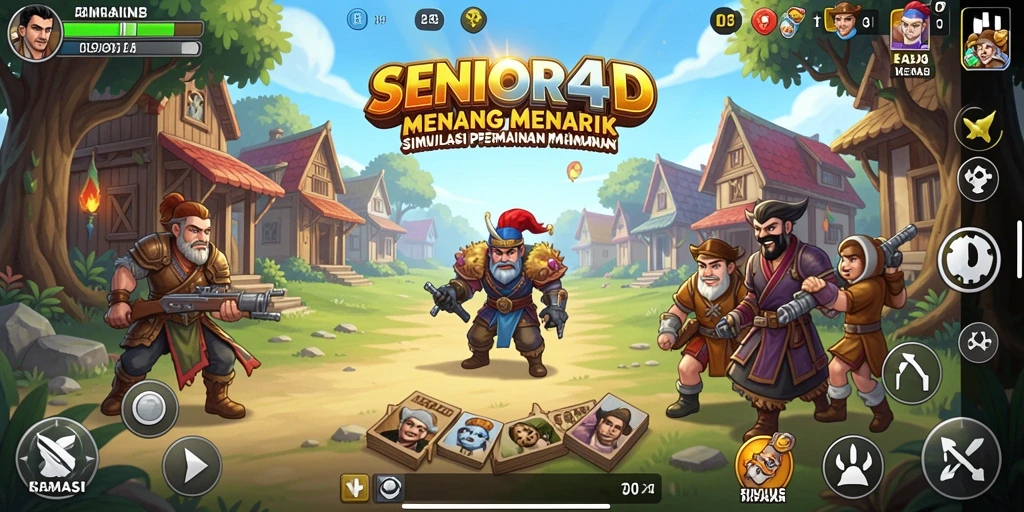 Tampilan menarik dari gameplay SENIOR4D yang realistis.