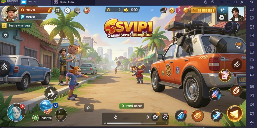 Tampilan gameplay SVIP1 yang menghibur dan penuh warna.