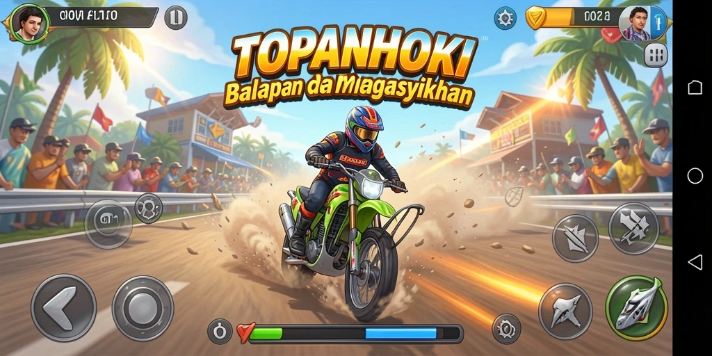 Gameplay balapan yang mendebarkan dan menantang di TOPANHOKI.
