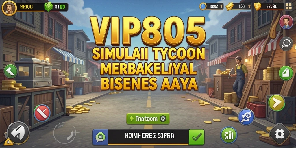 Screenshot gameplay VIP805 yang menunjukkan manajemen bisnis yang seru.