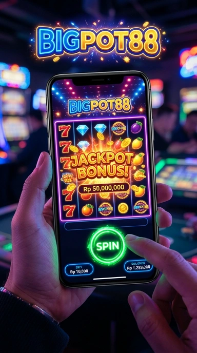 Tampilan aplikasi bigpot88 di perangkat Android.